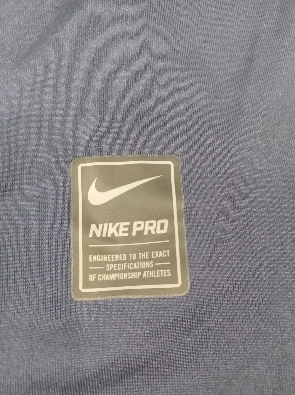 Nike Pro Men's Dri-FIT Short Sleeve Tee - Black with White Swoosh Size Small - Picture 3 of 11